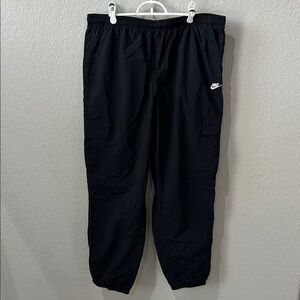 Nike Black Cargo Jogger Pants with Elastic Cuffs